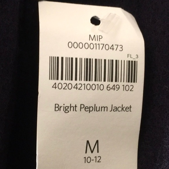 Women’s Coldwater Creek Bright Peplum Jacket 10-12 - Picture 5 of 8